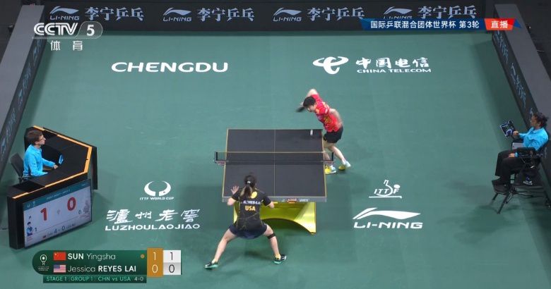 中国队三连胜再添一胜 混双女单男单全面压制美